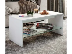 Mesa lateral & mesa de café Wisal Branco A. 40 x L. 90 x P. 40 cm