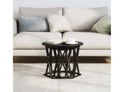 Mesa Lateral 2 pcs Carvalho preto 50x50x40 cm