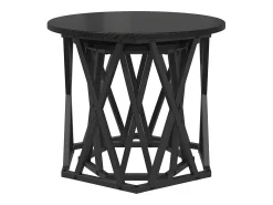 Mesa Lateral 2 pcs Carvalho preto 50x50x40 cm
