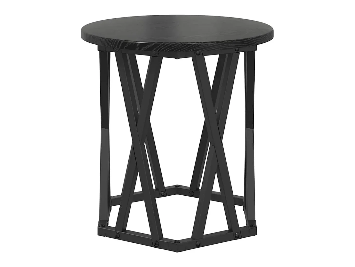 Mesa Lateral 2 pcs Carvalho preto 50x50x40 cm