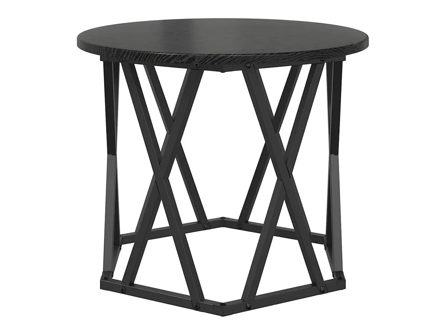Mesa Lateral 2 pcs Carvalho preto 50x50x40 cm