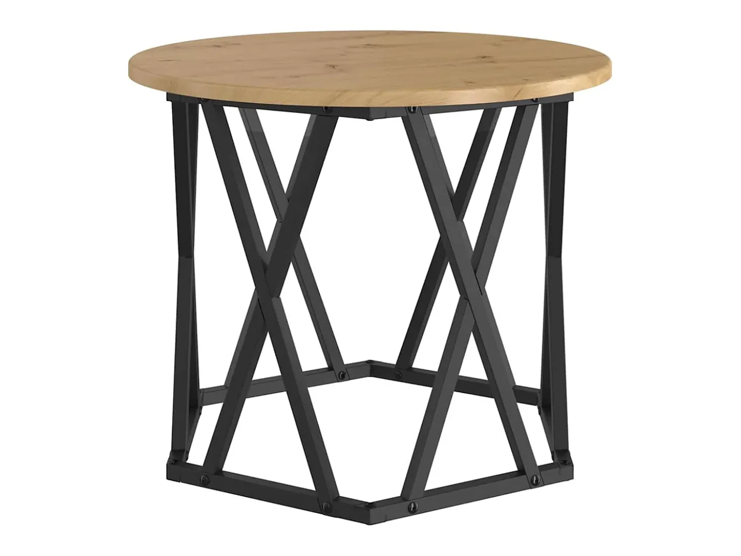 Mesa Lateral 2 pcs carvalho artisiano 50x50x40 cm