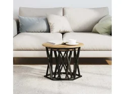 Mesa Lateral 2 pcs carvalho artisiano 50x50x40 cm