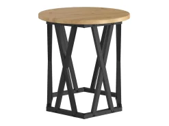 Mesa Lateral 2 pcs carvalho artisiano 50x50x40 cm