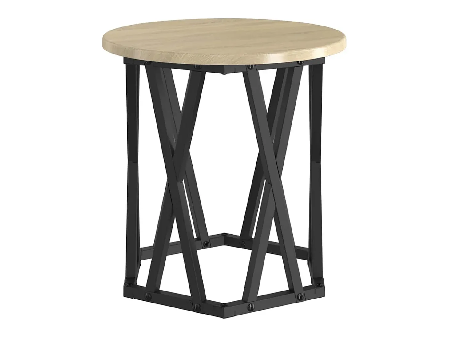 Mesa Lateral 2 pcs Carvalho sonoma 50x50x40 cm