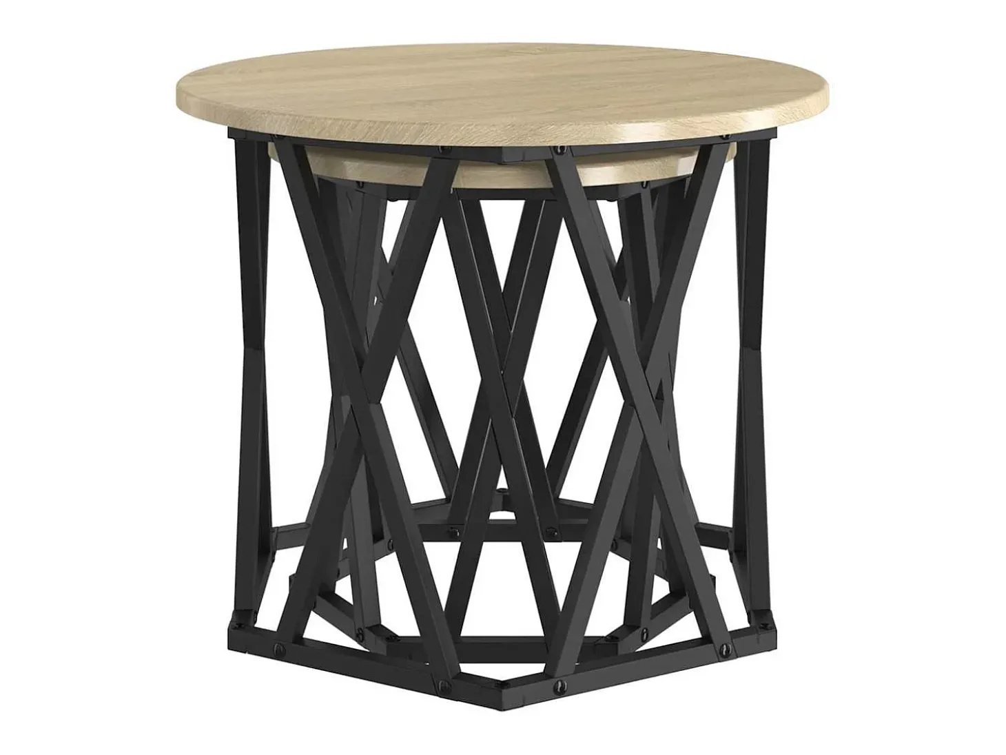 Mesa Lateral 2 pcs Carvalho sonoma 50x50x40 cm