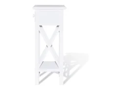 Mesa lateral com gaveta branco PT204939