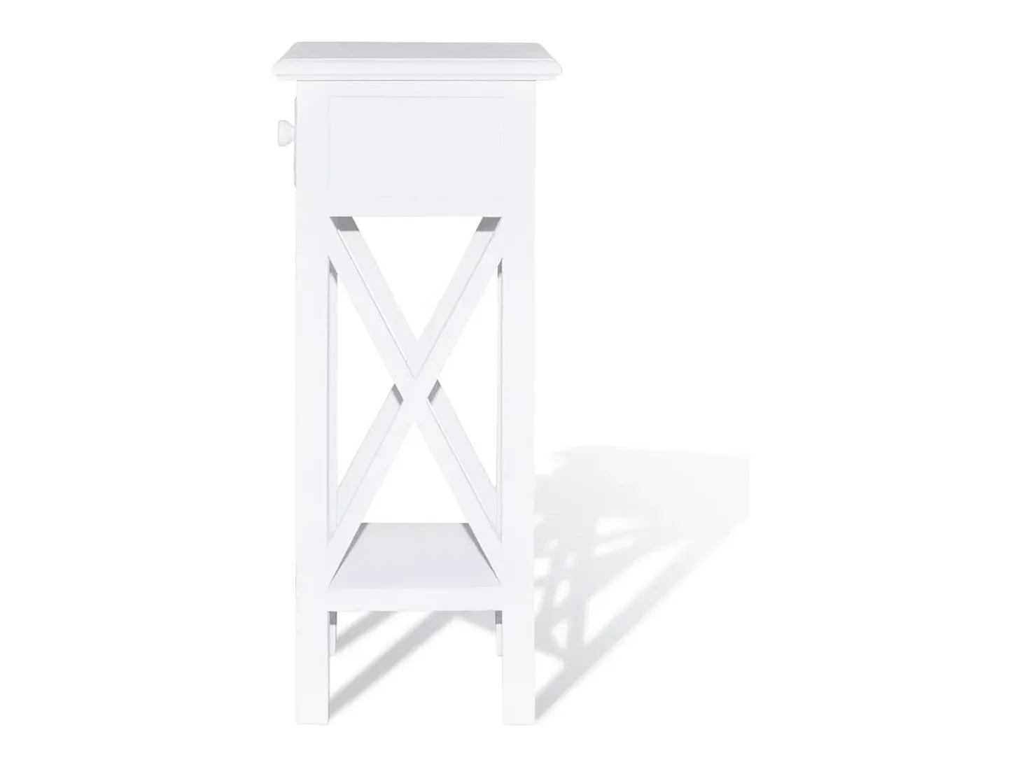 Mesa lateral com gaveta branco PT204939