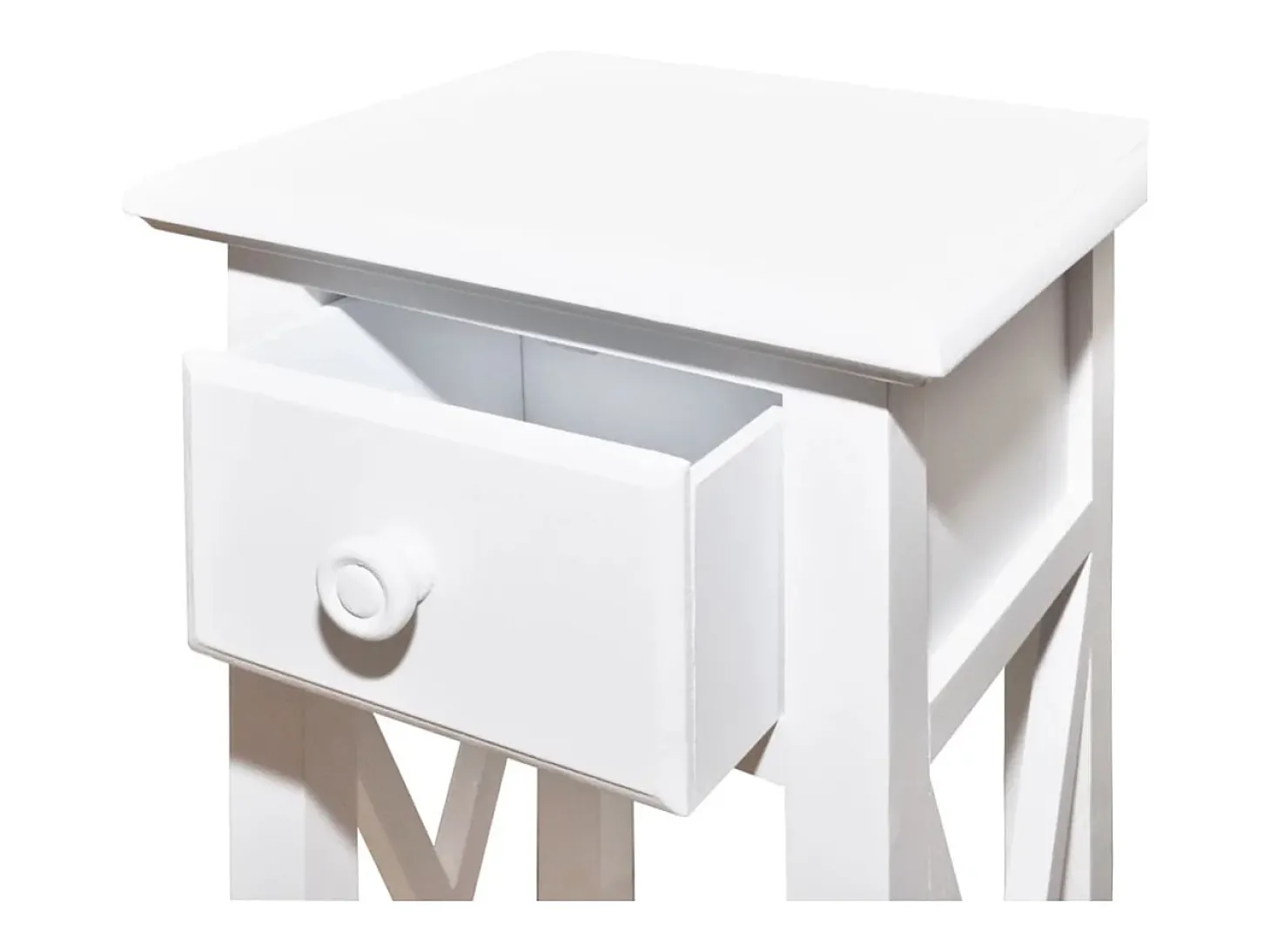 Mesa lateral com gaveta branco PT204939