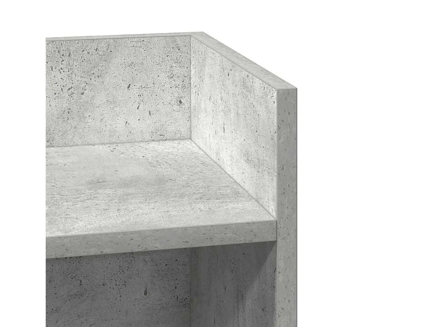 Mesa lateral com prateleira 110x50x103 cm cinzento cimento