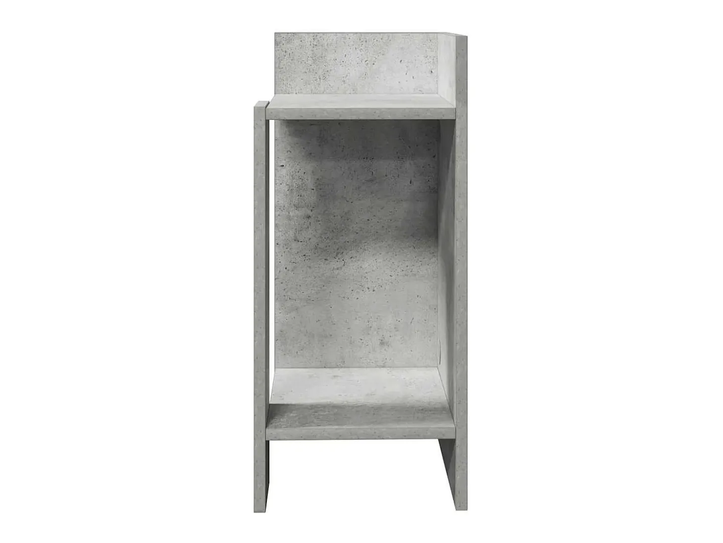 Mesa lateral com prateleira 110x50x103 cm cinzento cimento