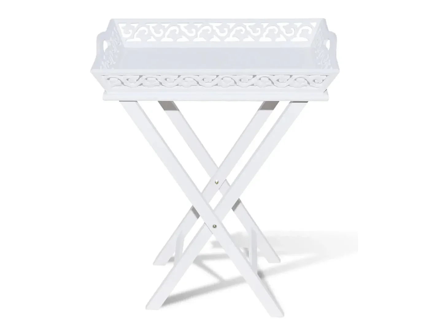 Mesa lateral com tabuleiro branco PT734929