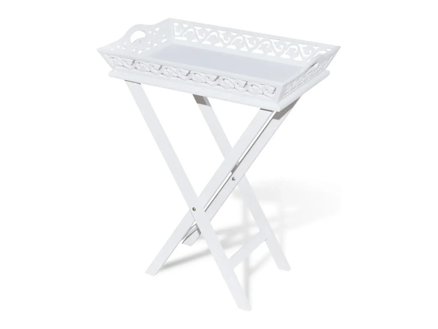 Mesa lateral com tabuleiro branco PT734929