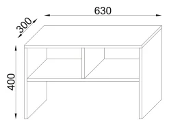 Mesa lateral de madeira VCM | mesa de café lisa | dimensões aprox. A. 63 x L. 40 x P. 30 cm | Mesa de estar | Mesa de centro - Nachto (Sonoma oak (Sägerau))