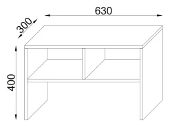 Mesa lateral de madeira VCM | mesa de café lisa | dimensões aprox. A. 40 x L. 63 x P. 30 cm | Mesa de estar | Mesa de centro - Nachto S (Beech)