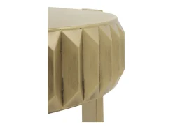 Mesa lateral de metal dourado