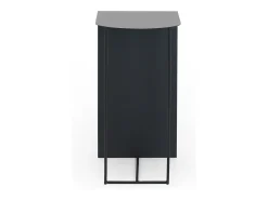 Mesa lateral de metal preto
