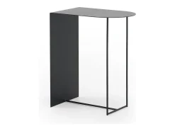 Mesa lateral de metal preto