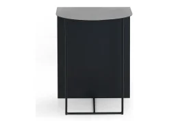 Mesa lateral de metal preto