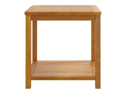 Mesa lateral em madeira de acácia maciça 45x45x45 cm PT722019