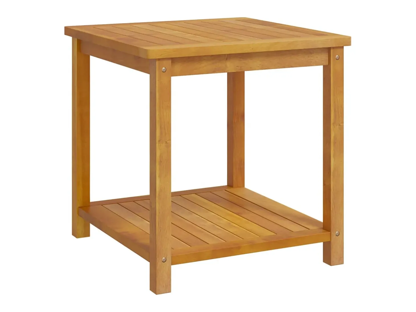 Mesa lateral em madeira de acácia maciça 45x45x45 cm PT722019