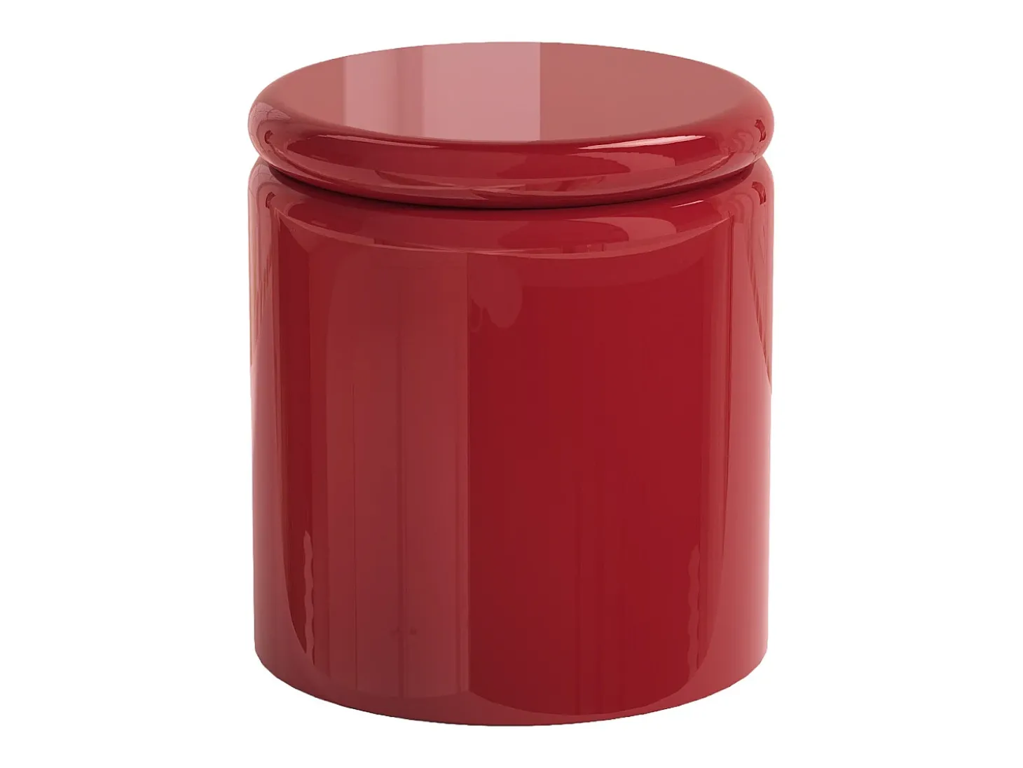 Mesa lateral em MDF - Vermelho lacado - AMOFA