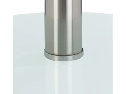 Mesa lateral redonda 43 cm de diâmetro vidro branco 13_0002680