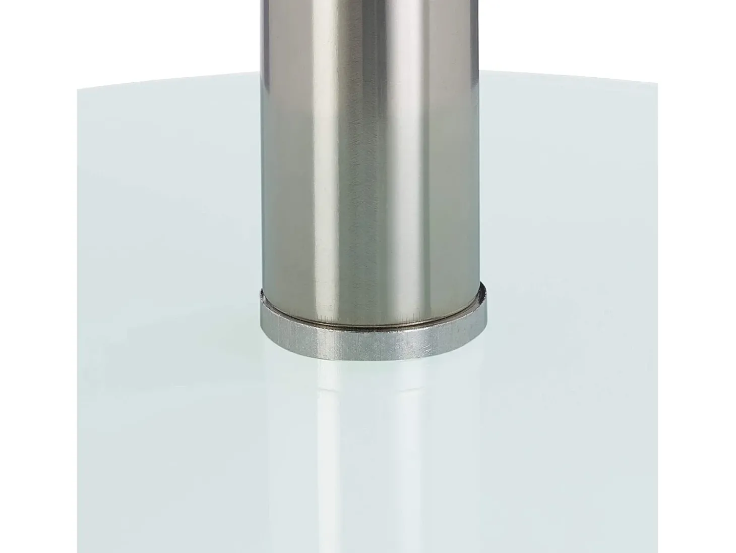 Mesa lateral redonda 43 cm de diâmetro vidro branco 13_0002680