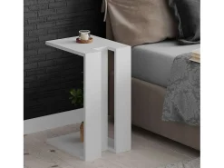 Mesa Lateral Tesauro Branca 30x57x40cm para Sala de Jantar