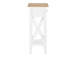 Mesa lateral 27x27x65,5 cm madeira branco PT407539