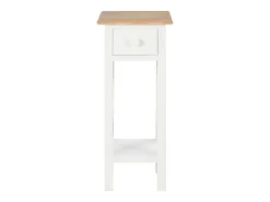 Mesa lateral 27x27x65,5 cm madeira branco PT407539