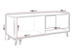 Mesa para revistas Comfivo Lomcali 106, Angular, 5x6x12cm