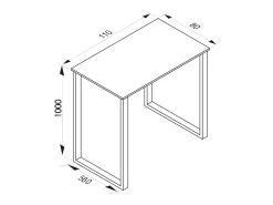 Mesa VCM Bar | Tresen | Mesa em pé | Mesa alta | Mesa Barba Bar - Xona 110x80 cm (Prata / Carvalho Mel)