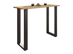 Mesa VCM Bar | Tresen | Mesa em pé | Mesa alta | Mesa Barba Bar - Xona 140x50 cm (Preto / Carvalho Mel)