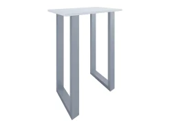 Mesa VCM Bar | Tresen | Mesa em pé | Mesa alta | Mesa Bartresen - Xona 80x50 cm (Prata / Branco)