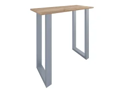 Mesa VCM Bar | Tresen | Mesa em pé | Mesa alta | Mesa Barba Bar - Xona 110x50 cm (Prata / Carvalho Mel)