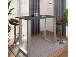Mesa VCM Bar | Tresen | Mesa em pé | Mesa alta | Mesa Bartresen - Xona 140x80 cm (Prata / Antracite)