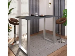 Mesa VCM Bar | Tresen | Mesa em pé | Mesa alta | Mesa Bartresen - Xona 140x80 cm (Prata / Antracite)