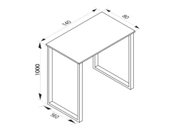 Mesa VCM Bar | Tresen | Mesa em pé | Mesa alta | Mesa Bartresen - Xona 140x80 cm (Prata / Branco)