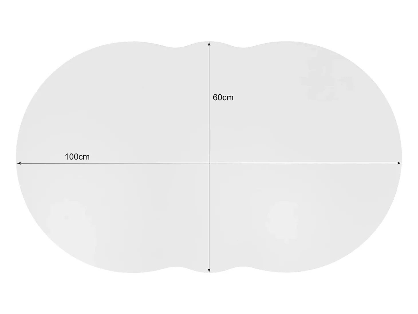 Mesa de centro com gavetas e compartimento aberto - tampo em forma de nuvem - Branco