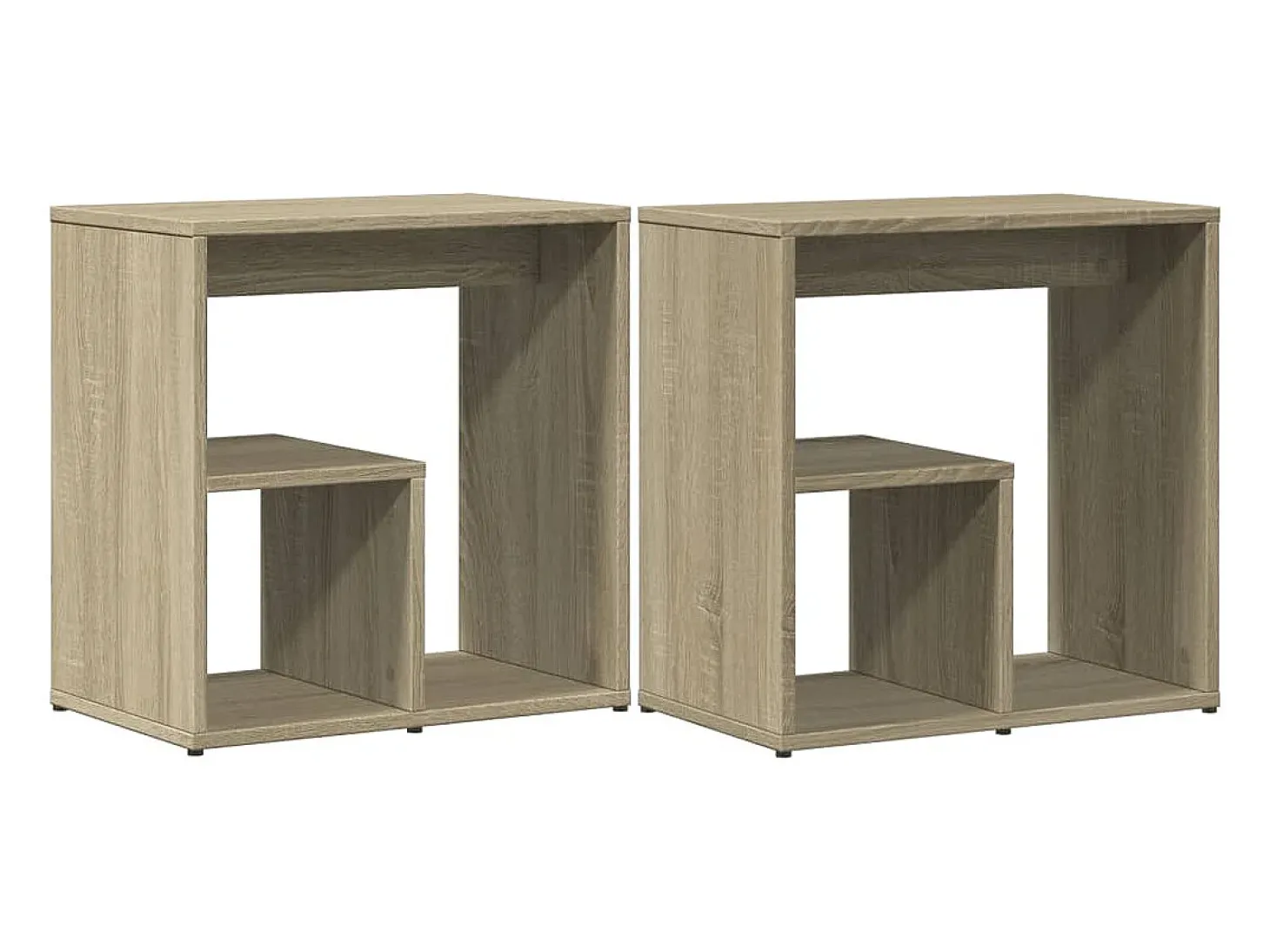 Mesas apoio 2 pcs 50x30x50 cm derivados madeira carvalho sonoma