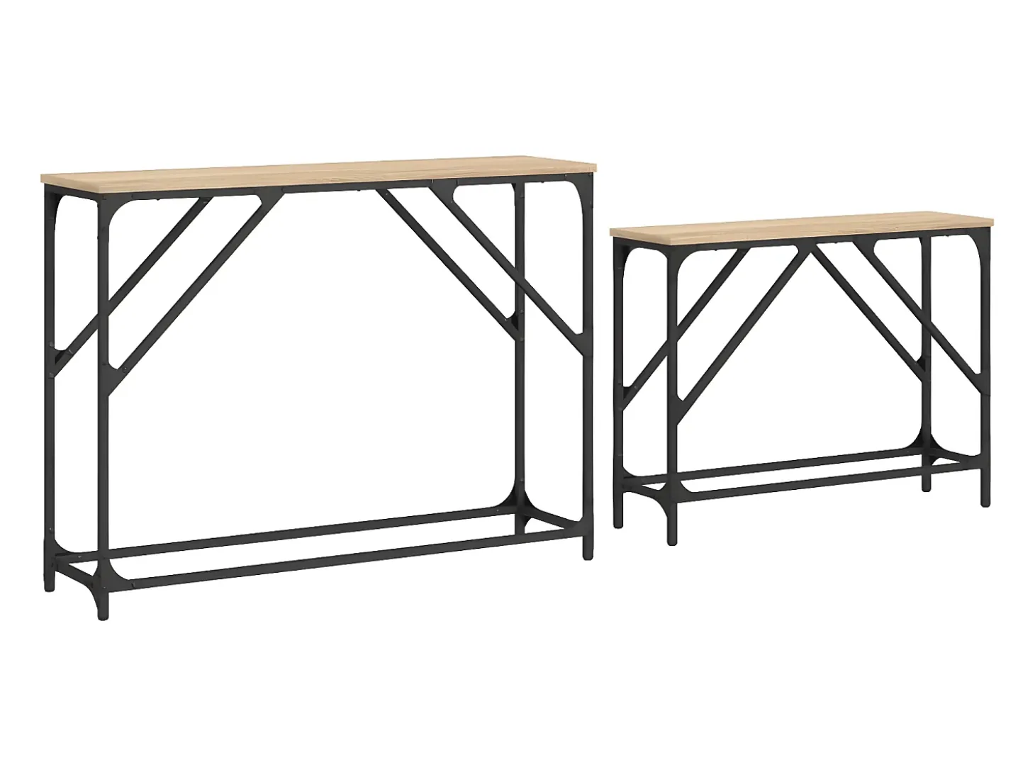 Mesas consola de encastrar 2 pcs deriv. madeira carvalho sonoma PT594965
