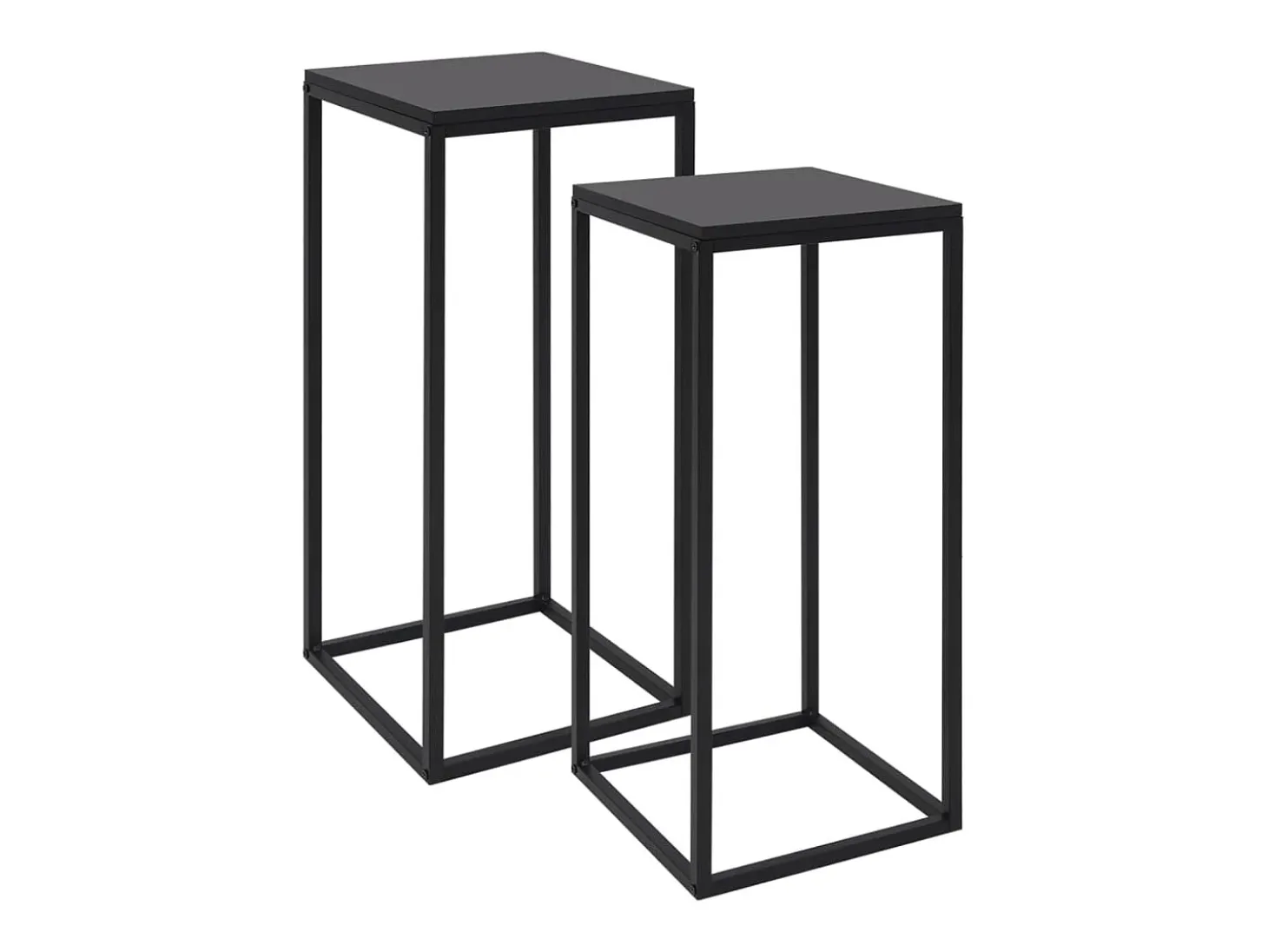 Mesas de apoio 2 pcs aço preto PT127017