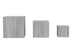 Mesas de apoio 3 pcs derivados de madeira cinzento sonoma PT300965