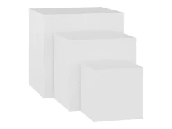 Mesas de apoio 3 pcs derivados de madeira branco PT202764