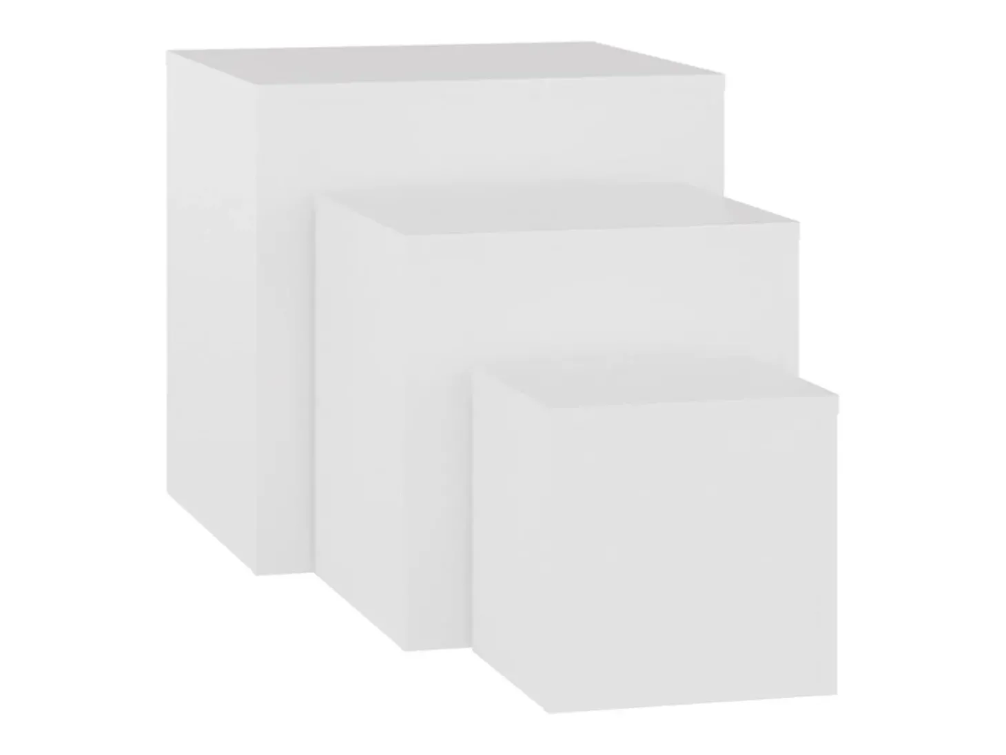 Mesas de apoio 3 pcs derivados de madeira branco PT202764