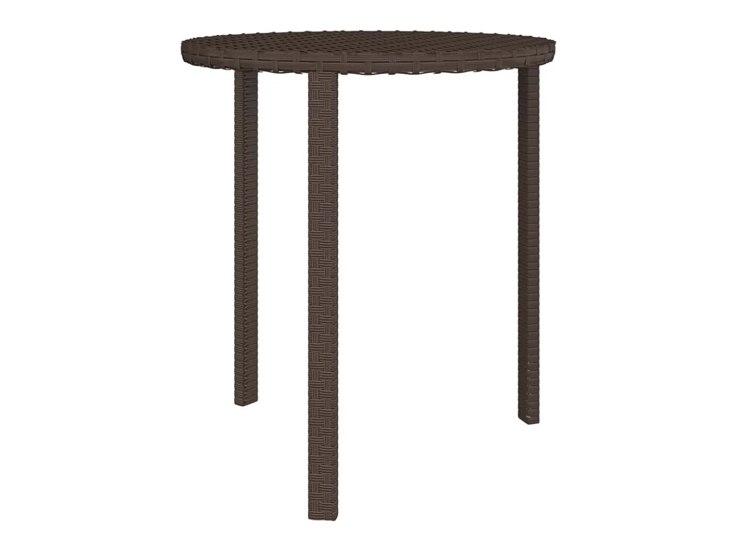 Mesas de apoio 3 pcs vime PE castanho PT430165