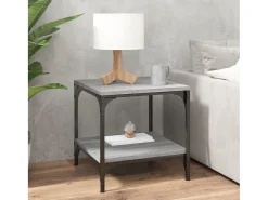 Mesas de apoio 2 pcs 40x40x40 cm derivados madeira cinza sonoma PT466146
