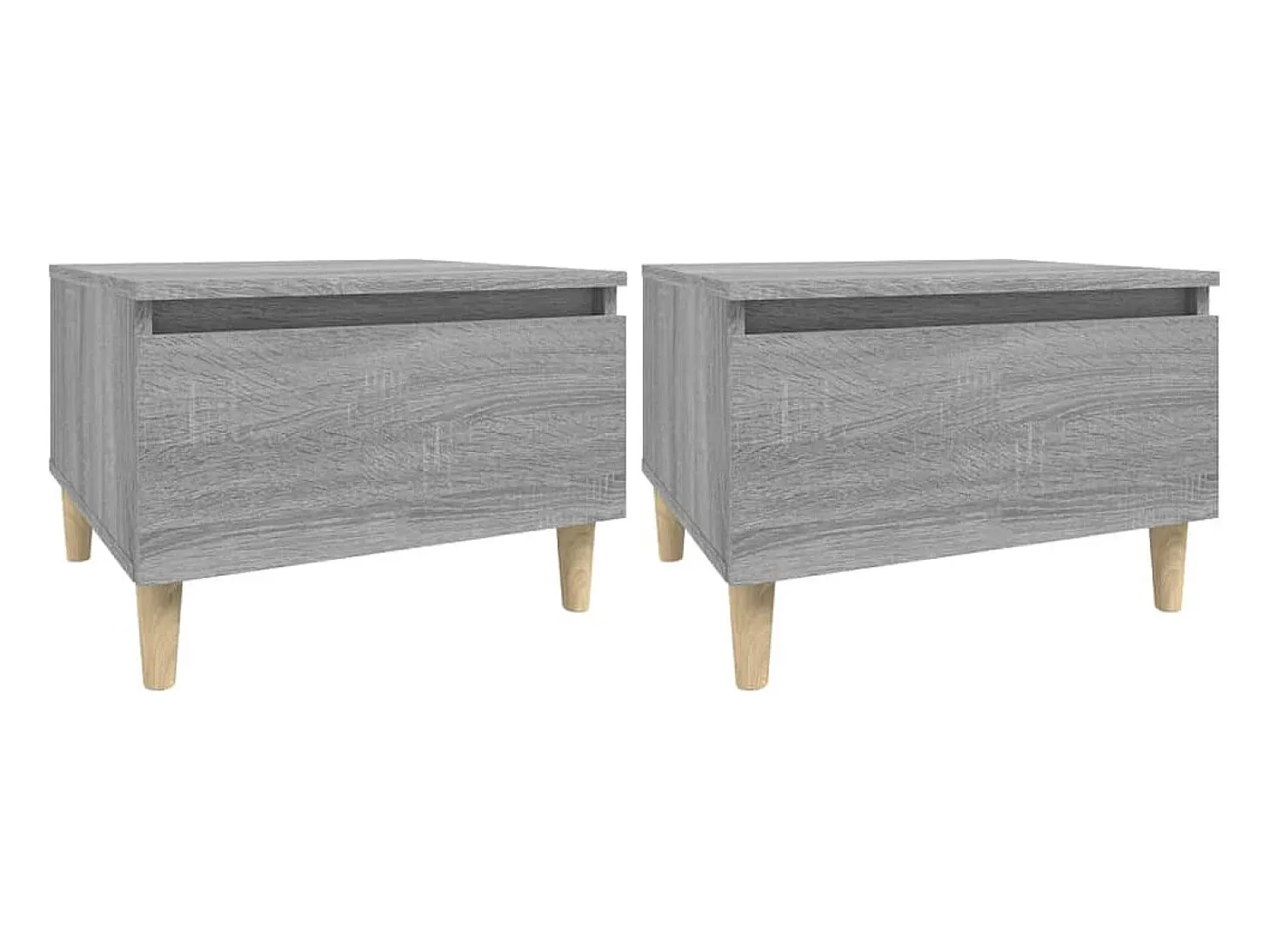 Mesas de apoio 2 pcs 50x46x35 cm deriv. madeira cinzento sonoma PT674488