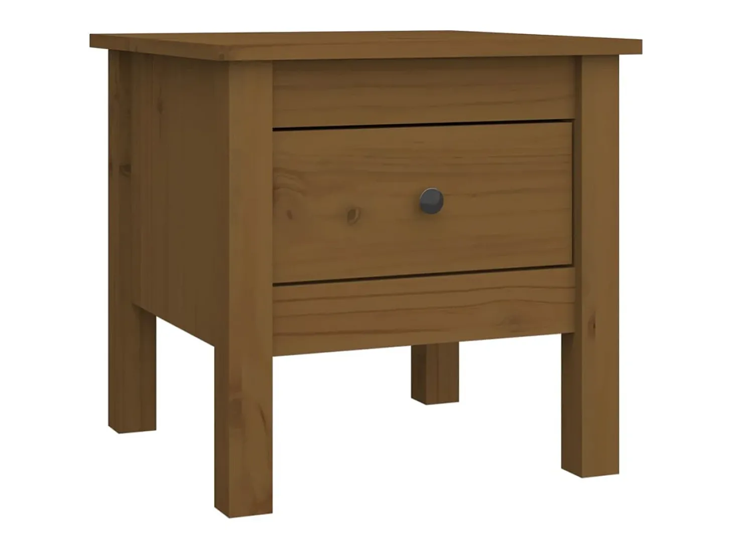 Mesas de apoio 2 pcs 40x40x39 cm pinho maciço castanho mel PT522955